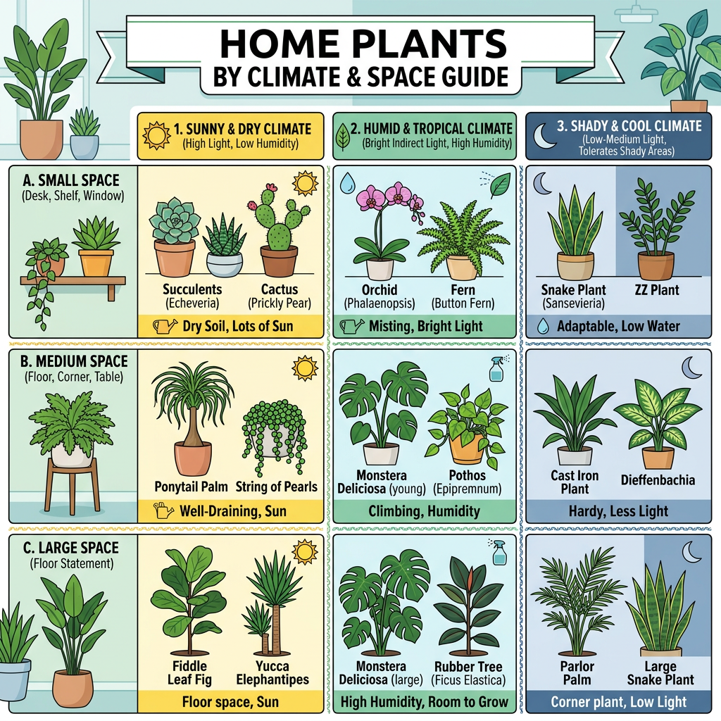 كيف تختار النباتات المناسبة لمنزلك حسب المناخ والمساحة: دليل ذكي لنجاح مضمون
