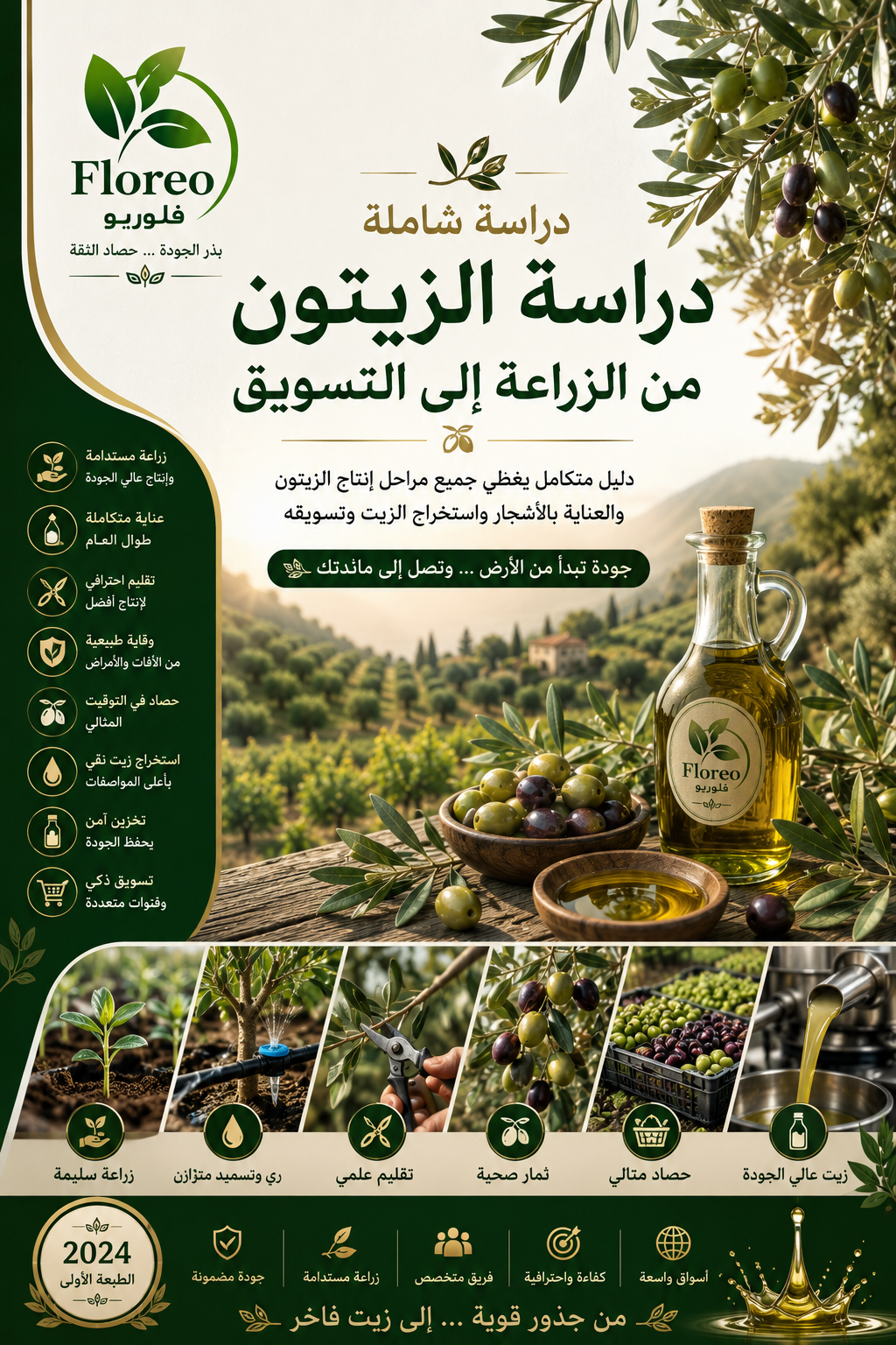 دراسة الزيتون من الزراعة إلى التسويق
